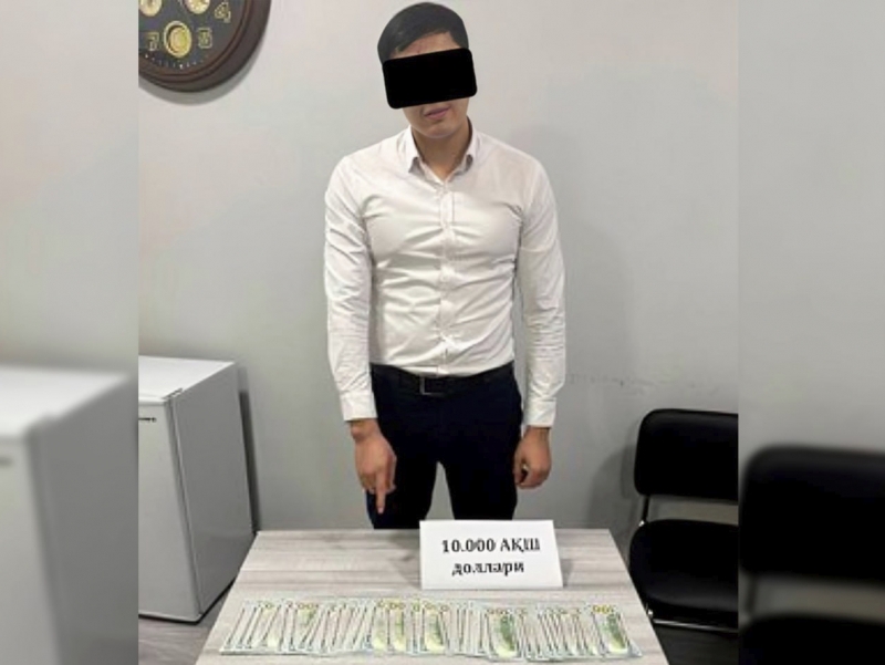 Toshkentda bank xodimi 10 ming dollar bilan ushlandi (video)