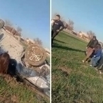 Xorazmda salonida o‘quvchi qizlar bo‘lgan Cobalt ag‘darilib ketdi (video)
