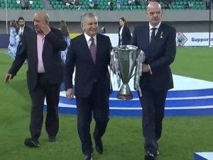 Mirziyoyev attends the CAFA Nations Cup-2025 award ceremony (video)