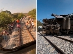 Мексикада поезд рельсдан чиқиб кетди. 13 киши ҳалок бўлди (видео)