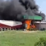 Truck catches fire in Khorezm
