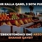 “Bir kalla qand, 3 so‘m pul”. O‘zbekistondagi eng arzon shahar qaysi?