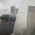 Moskva kuchli yomg‘ir va bo‘ron ostida qoldi (video)