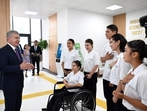 Президент Нурафшондаги Ижтимоий ҳимоя мажмуасини бориб кўрди