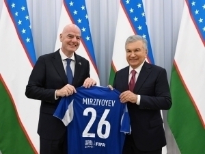 Shavkat Mirziyoyev Janni Infantinoni qabul qildi