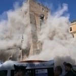Rimda XIII asrda qurilgan minora qulab tushdi (video)