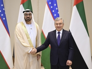 Shavkat Mirziyoyev BAA vaziri bilan uchrashdi