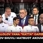 Jalolov yana “katta” gapirdi. Shov-shuvli matbuot anjumani (video)