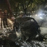 Toshkentda Lacetti yonib kul bo‘ldi 