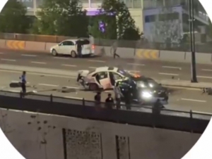 Тошкентда Lacetti Kia билан тўқнашиб, мажақланиб кетди 