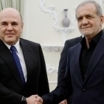 Mishustin Pezeshkiyon bilan uchrashdi (video)