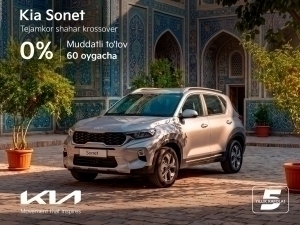 Kia Uzbekistan – Kia Sonet учун йиллик 0% дан бошланадиган муддатли тўловни эълон қилди