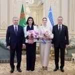 Saida Mirziyoyeva attends award ceremony for Berdimuhamedov
