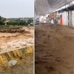 Қирғизистонда кучли сел туфайли бозор ва йўлларни сув босди (видео)
