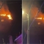 Mirzo Ulug‘bek tumanidagi ko‘p qavatli uyning tomiga o‘t ketdi (video)
