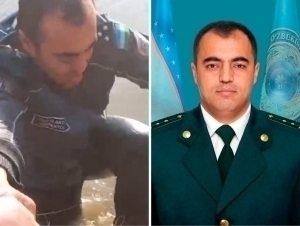 Бухорода ўзини дарёга ташлаган аёлни қутқарган инспектор майор бўлди