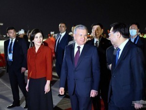 Mirziyoyev and his Wife Depart for China