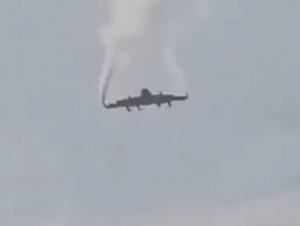 Туркия ҳарбий самолёти Грузия чегарасида қулаб тушди (видео)