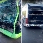 Toshkentda ikki yo‘lovchi avtobusi to‘qnashib ketdi