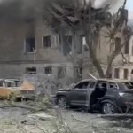 Россия Украинадаги шифохонага ракета билан ҳужум қилди (видео)