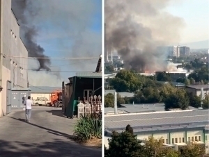 Fire breaks out in a furniture manufacturing facility in Tashkent