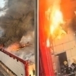 Toshkentdagi yirik yong‘inda bir kishi halok bo‘ldi (video)