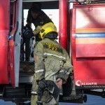 A fire breaks out in the cemetery in Samarkand