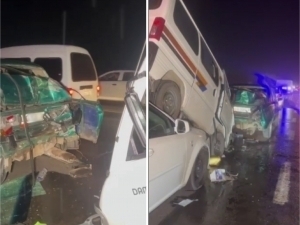 Accident involving 6 cars occurs in Tashkent region