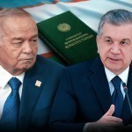 How many times has the constitution changed during the period of Karimov and Mirziyoyev?