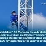 UZTELECOM yuqori ESG reytingiga ega kompaniyalar qatoriga kirdi