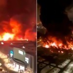 Moskvadagi “Mega Ximki” savdo majmuasida katta yong‘in bo‘ldi (video)