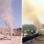 Poytaxt va  Andijon viloyatida quyun hodisasi sodir bo‘ldi (video)