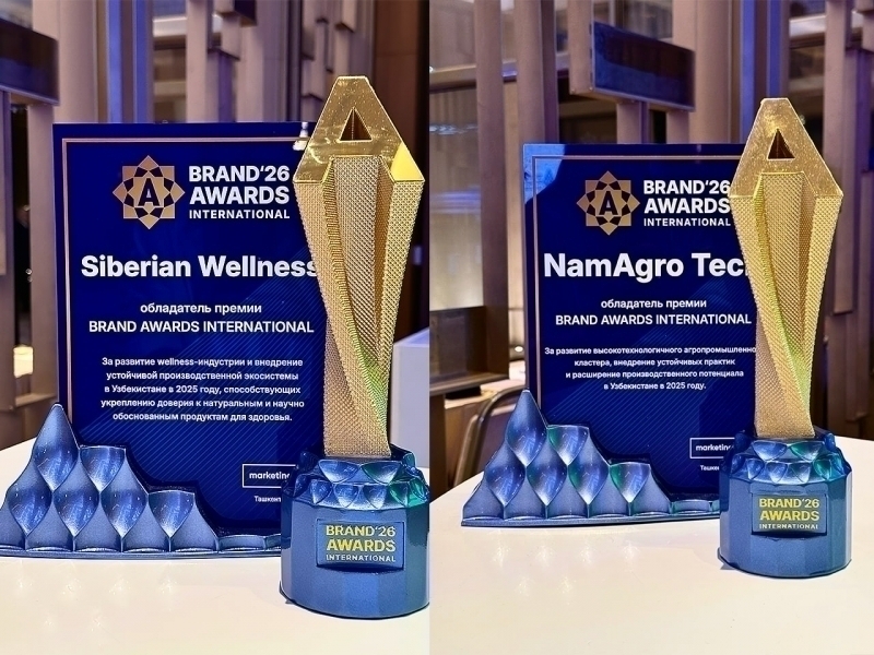 Siberian Wellness va NamAgro Tech Brand Awards International 2026 mukofotini qo‘lga kiritdi