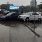 Traffic accident occurred in Tashkent involving Tesla and Lacetti
