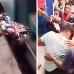 Ota poyezd tagiga tushib ketgan farzandini qutqarib qoldi (video)