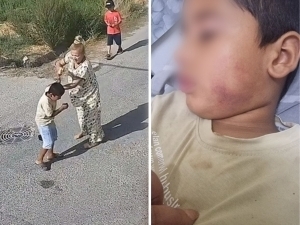 Сурхондарёда аёл 8 ёшли болани аёвсиз калтаклади (видео)