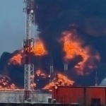 Tataristonda dronlar hujumidan so‘ng neft stansiyasi yonib ketdi