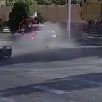 Driver in Andijan hits and throws two people after running red light (video)