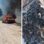 A driver was severely burnt in his car in Kashkadarya