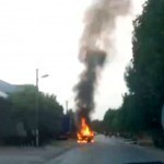Андижонда кутилмаганда “Жигули” ёниб кетди 