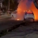 Toshkentda Spark Epica’ga urilishi oqibatida mashinalar yonib ketdi