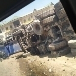 Traffic accident between two trucks in Urgut