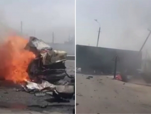 Ангренда даҳшатли “авария” содир бўлди (видео)