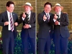 Diplomatiyada noodatiy lahza! Ikki Prezident “koreyscha yurakcha”ni ko‘rsatdi