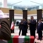Raisiy bilan vidolashuv marosimida O‘zbekiston delegatsiyasi ishtirok etdi (video)