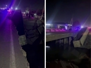 Bridge collapses in Piskent (video)