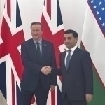 David Cameron arrived in Tashkent