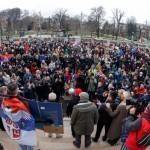 Serbiya TIV norozi: Jokovichning muxlislari namoyish o‘tkazdi