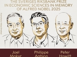 Iqtisod bo‘yicha Nobel mukofotini uch olim qo‘lga kiritdi (video)