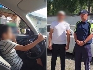 Автомобиль бошқарган мактаб ўқувчисининг отаси жазоланди (видео)